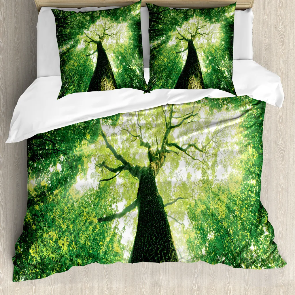 Set Copripiumino ABAKUHAUS Antiacaro Verde 200x200 | Lavabile e Sicuro