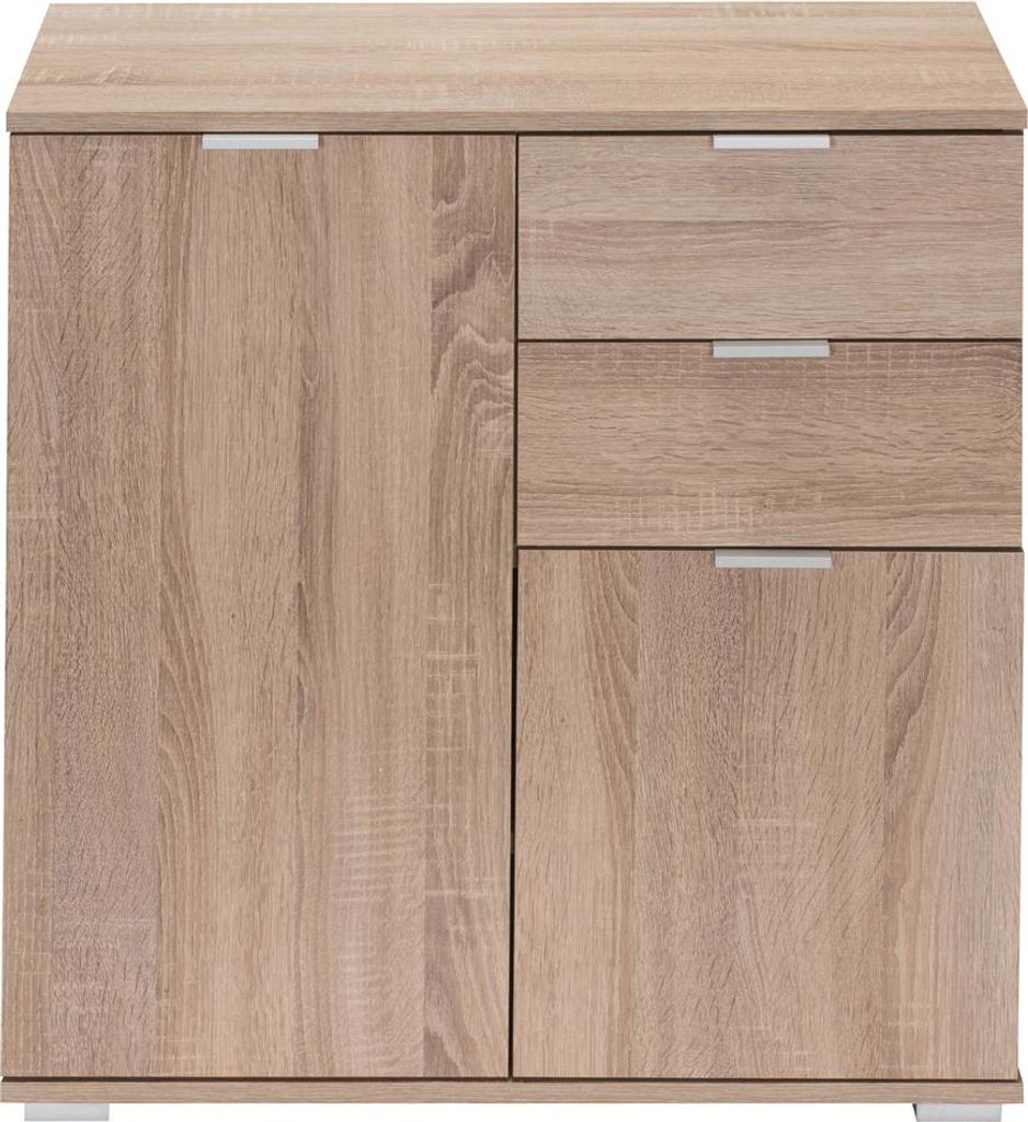 Buffet chêne 71x74x35cm Commode Meuble de rangement ALBA Image du produit 