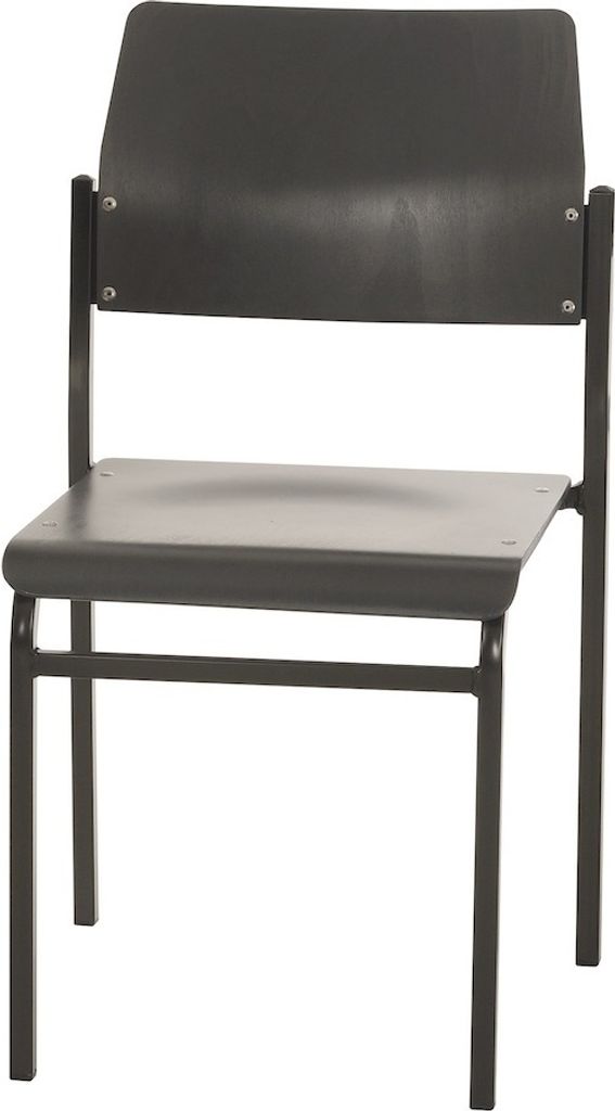 Stapelbare Besucherstühle Newark | HxBxT 70x42x42cm | Tragfähigkeit 110kg | Buche-Sitz | Schwarz/Anthrazit
