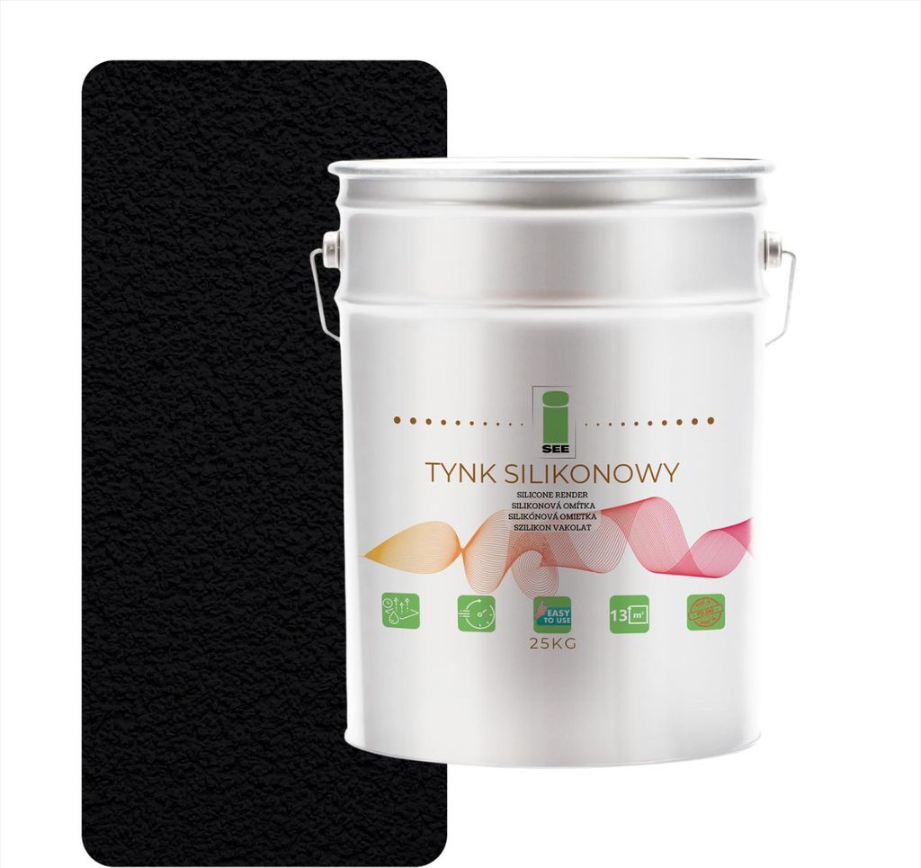 Silikonputz 9005 Außenfassade Schwarz 1,5 mm Premium 25 kg