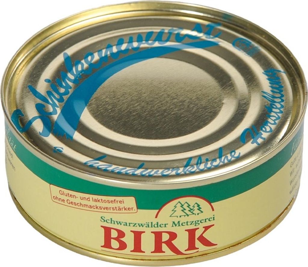Schwarzwälder Metzgerei Birk Dosenwurst Schinkenwurst aus eigener Herstellung