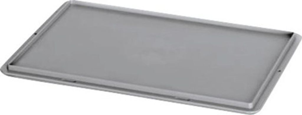 Deckel für Stapelbox/Stapelkorb Eurobox 400x20x300 mm grau Produktbild 