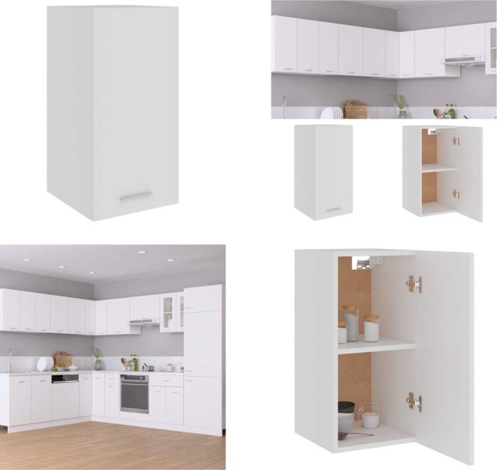 vidaXL Hängeschrank Weiß 29,5x31x60 cm Holzwerkstoff - Hängeschrank - Hängeschränke - Küchenschrank - Küchenschränke