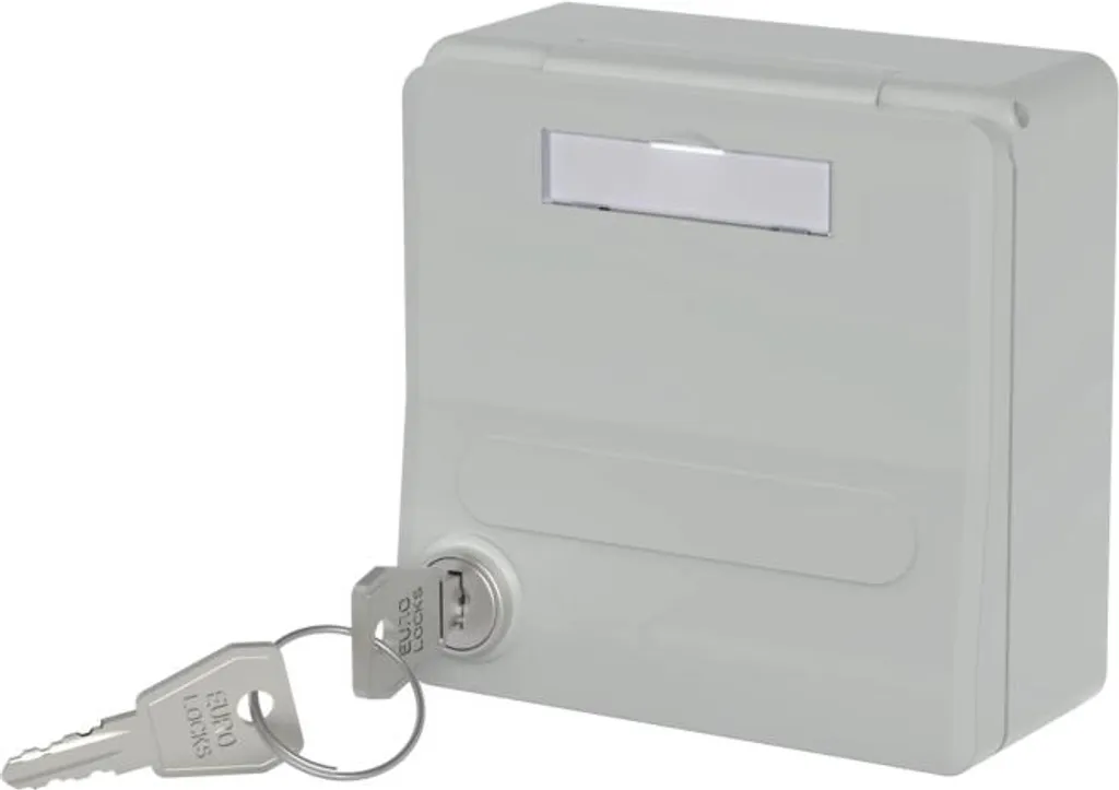 Boîtier de prise réseau encastrable IP44 gris 2 ports