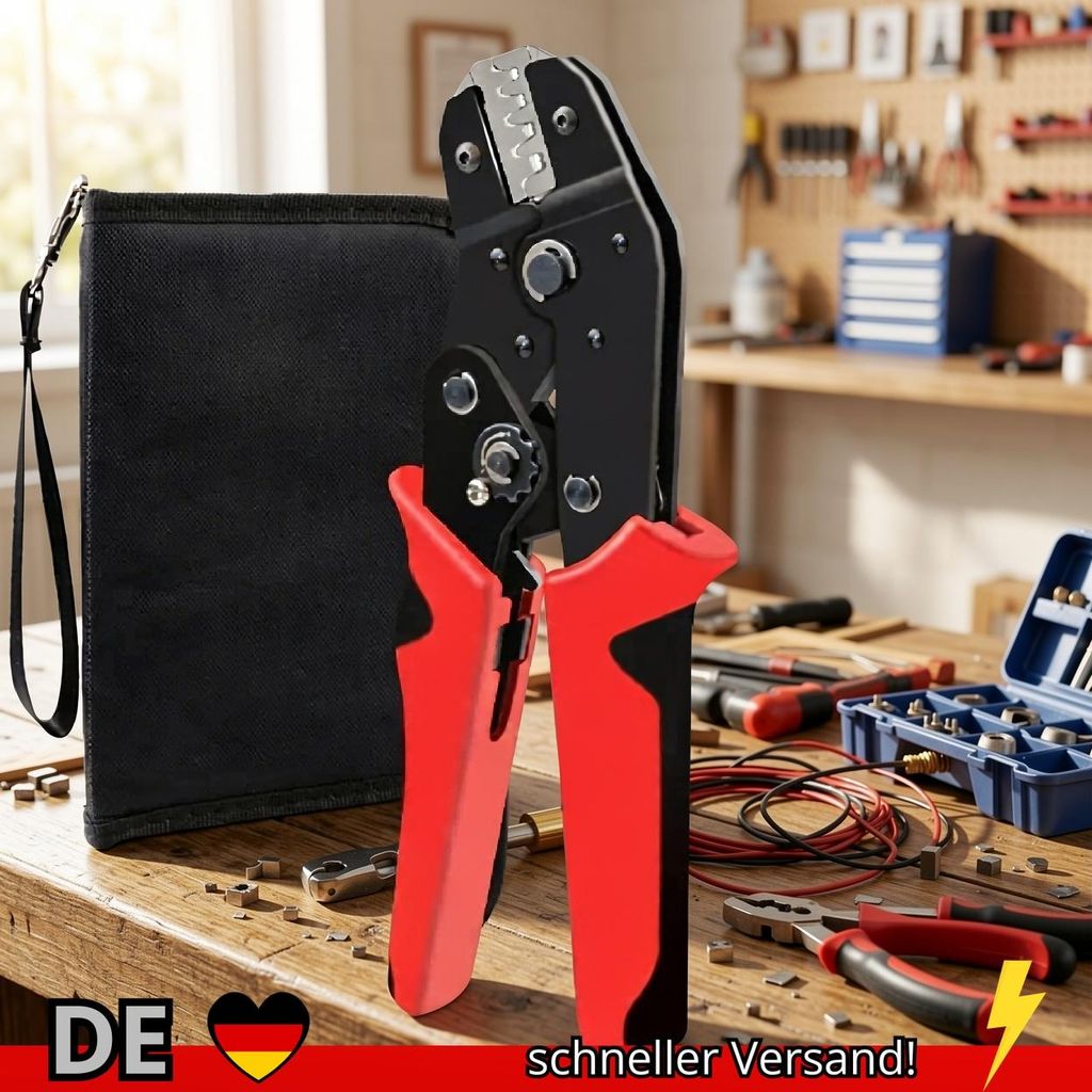 Crimpzange für Elektrische Anschlüsse Elektriker Werkzeug