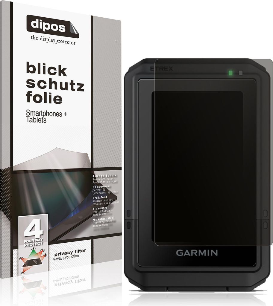 Blickschutzfolie für Garmin eTrex Touch 2025 matt Schutzfolie Folie Display Schutz dipos