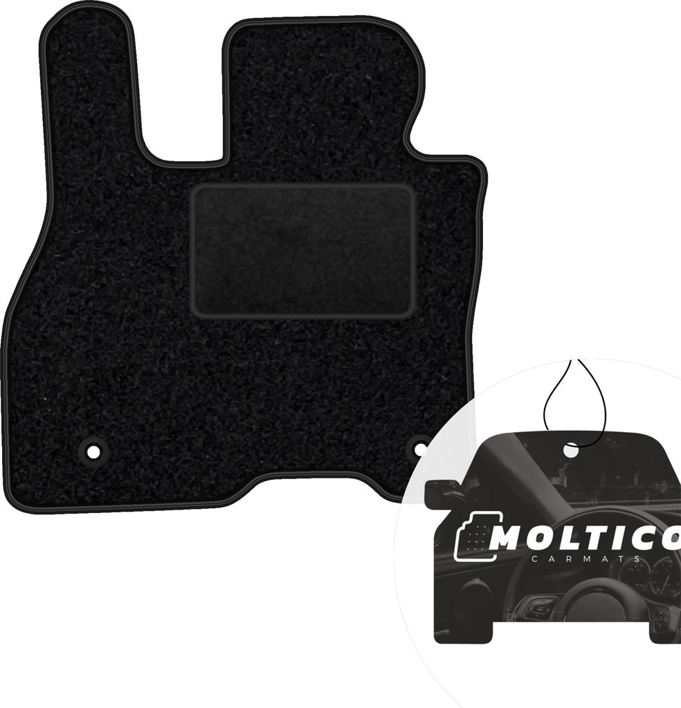 moto-MOLTICO Fahrer Fußmatte Auto Velours Fahrerseite Autoteppiche Schwarz Fahrermatte 1-teilig passend für Nissan Leaf II ab 2017