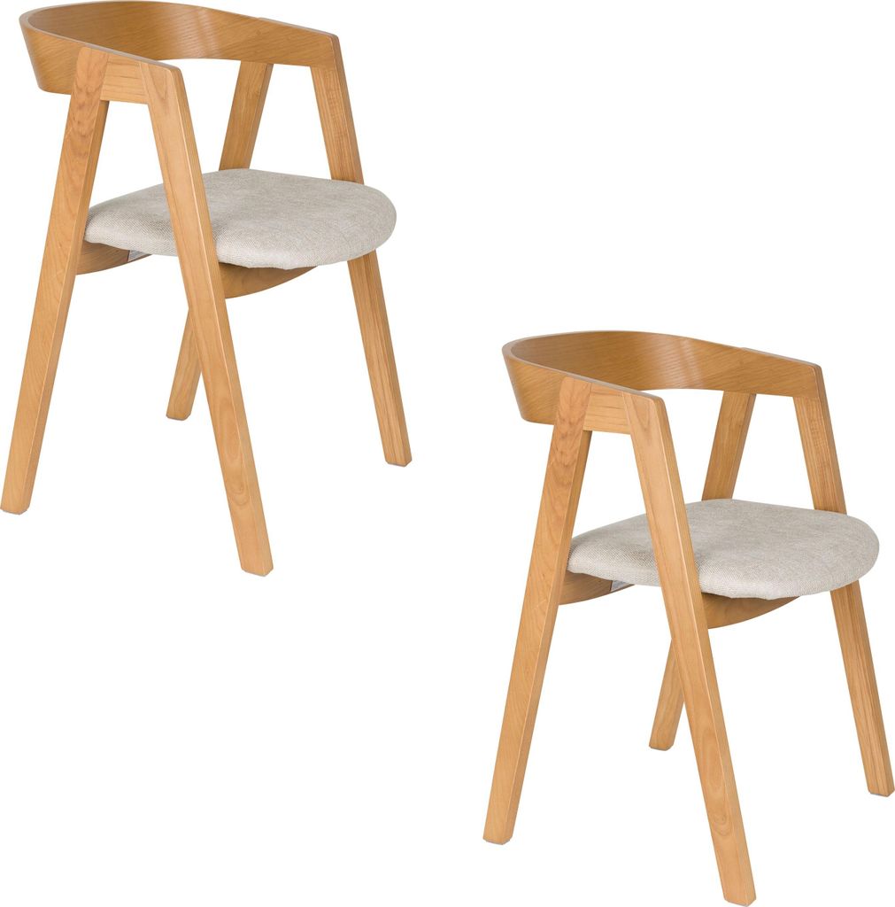 Zuiver Mads Esszimmerstuhl Naturel - 2 er Set