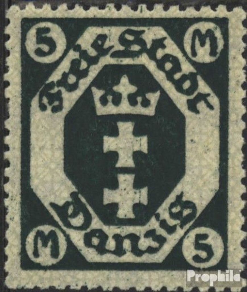 Briefmarken Danzig 1922 Mi 108 postfrisch Wappen