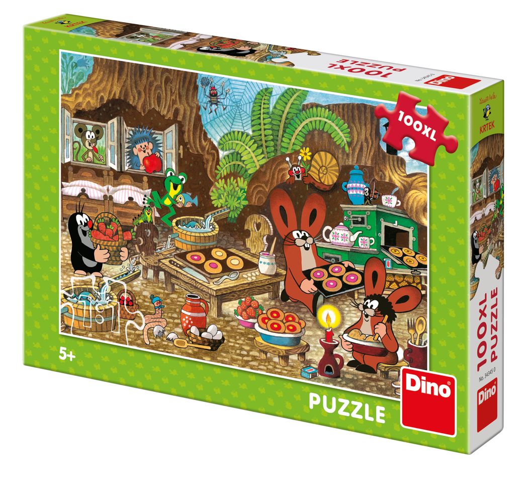 DINO Puzzle Maulwurf in der Küche XL 100 Teile Produktbild 