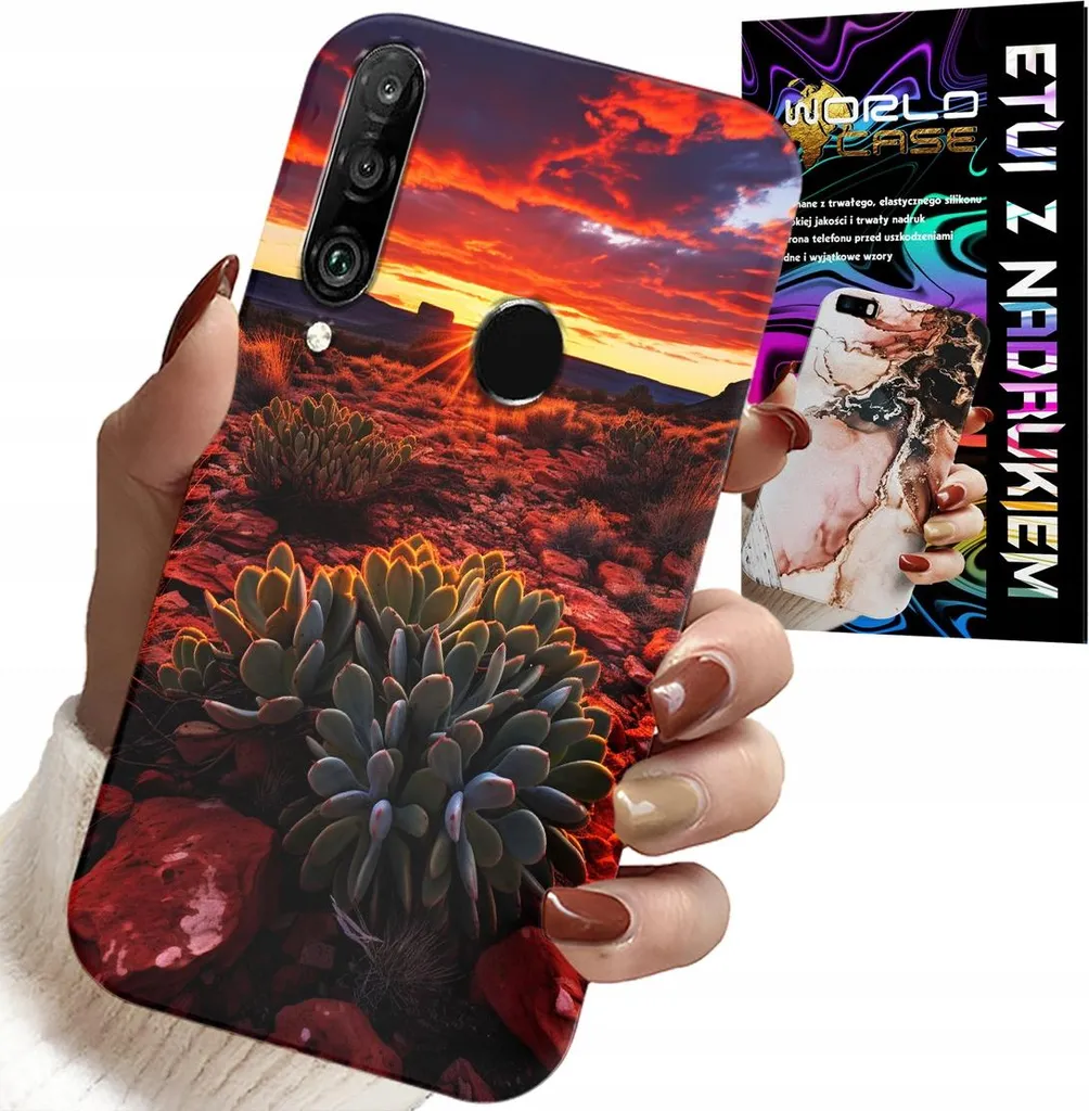Custodia Per Huawei P30 Lite - Custodia Vista Deserto Messicano + Vetro