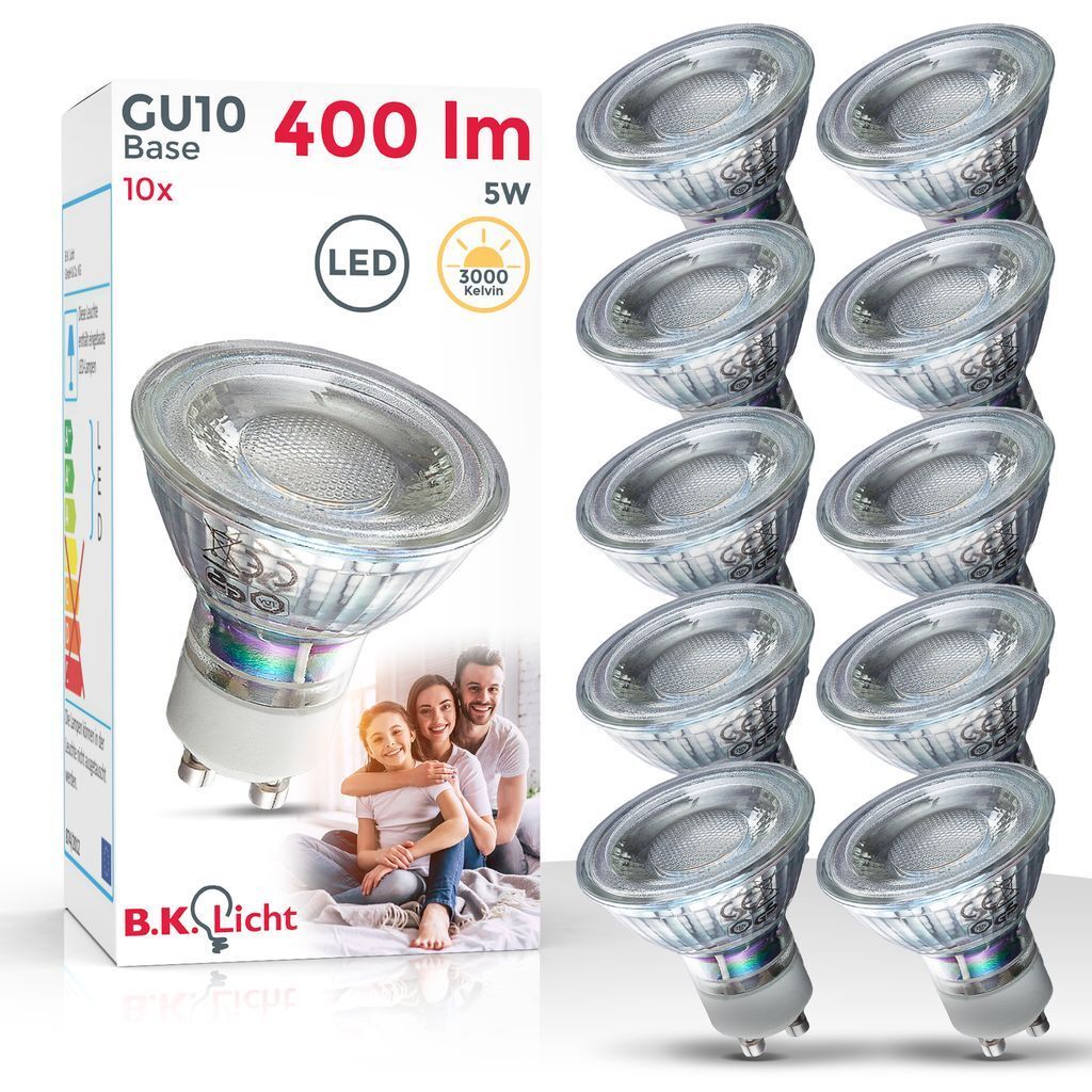 A product box for LED light bulbs, with a family photo on the front.