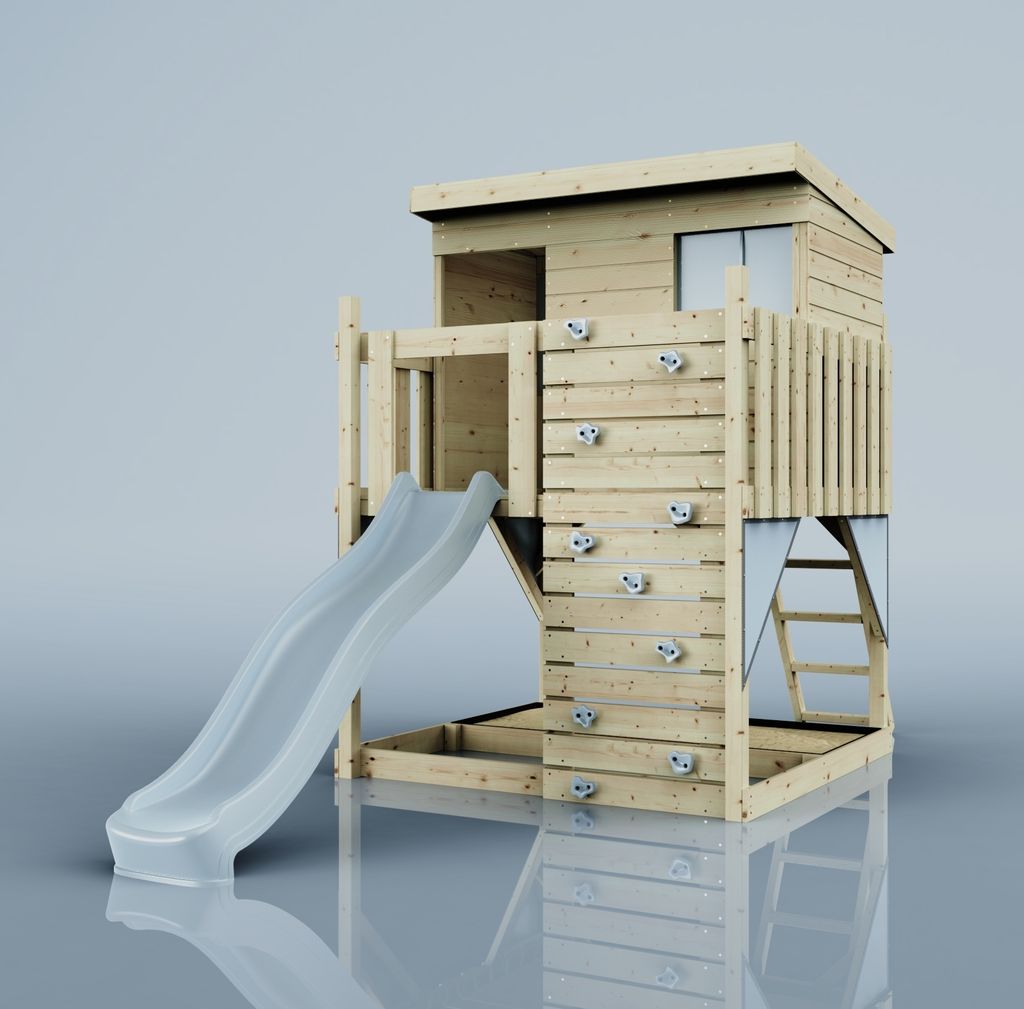 OutdoorToys Stelzenhaus Polarstern aus Holz in Blau Eisblau