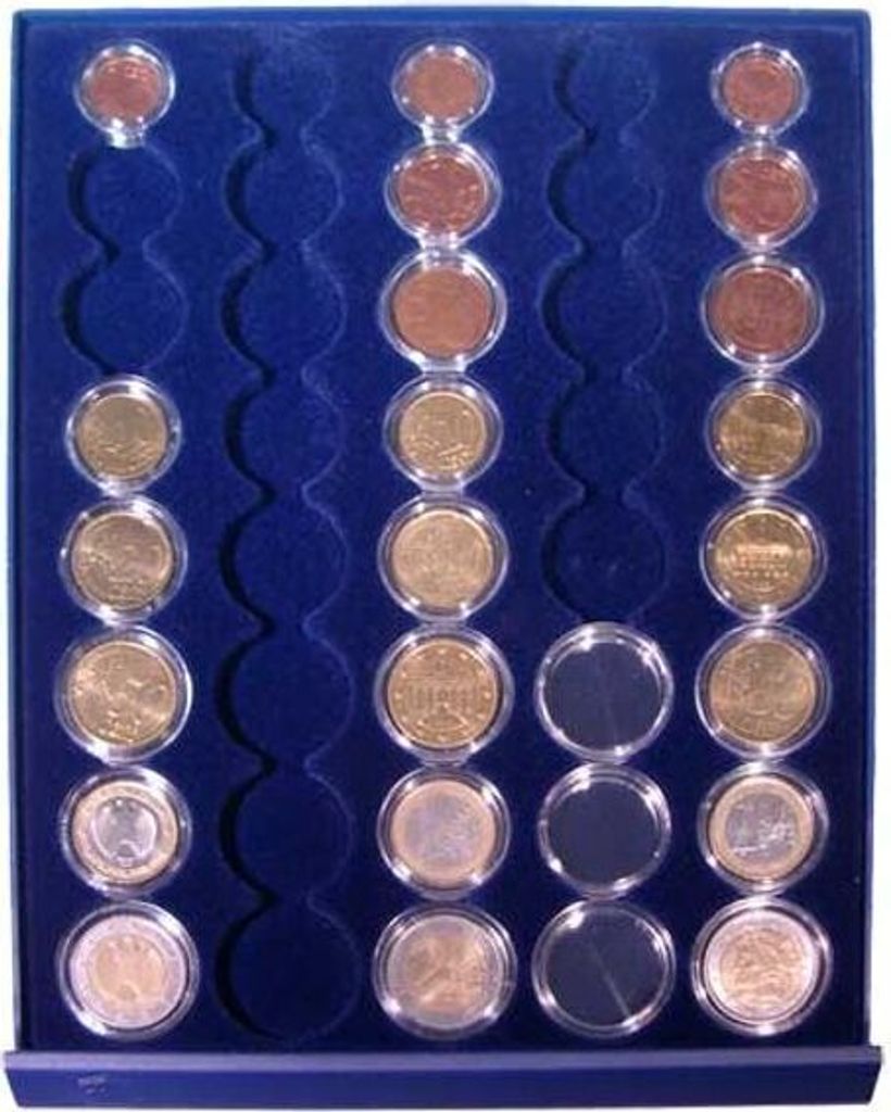 SAFE 6839 NOVA Element exquisite Holz-Münzbox für 5 komplette Eurosätze in Dosen