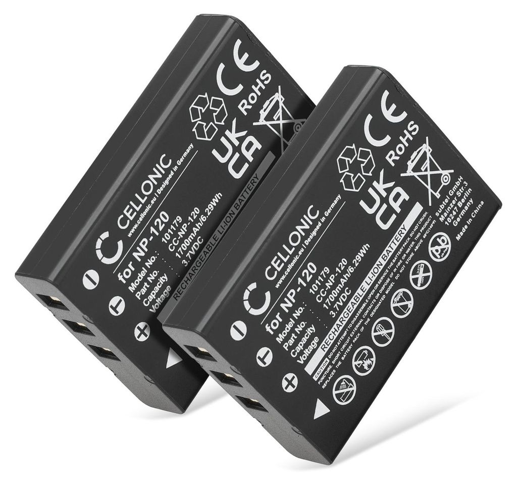 CELLONIC 2x Batterie pour Appareil photo Compatible avec Image du produit 
