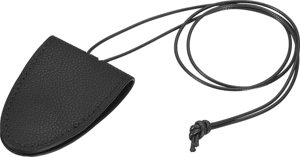Magnetische Hoedclip aus Kunstleder für freihändiges Aufhängen von Sonnenhüten - Schwarz.