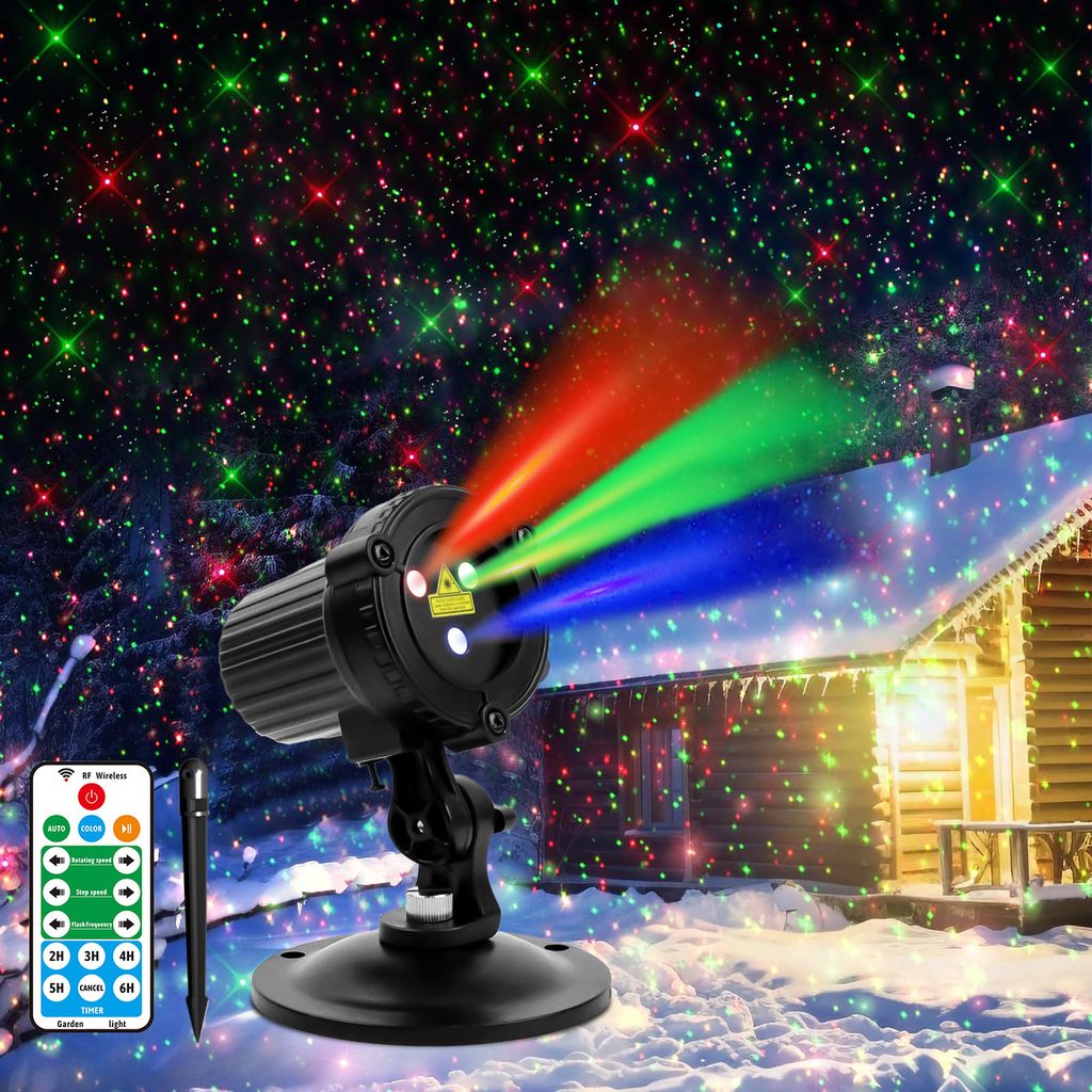 Proiettore laser RGB a forma di stella, lampada a LED per Immagine del prodotto 