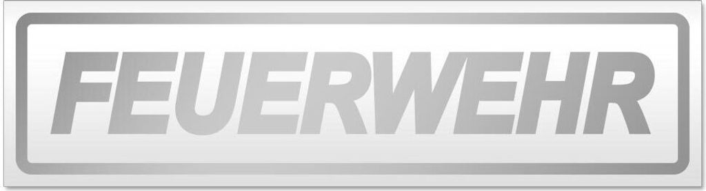 Kiwistar Feuerwehr 3 Magnetschild Schild magnetisch - 30cm Silber - Magnetfolie für Auto PKW Kfz