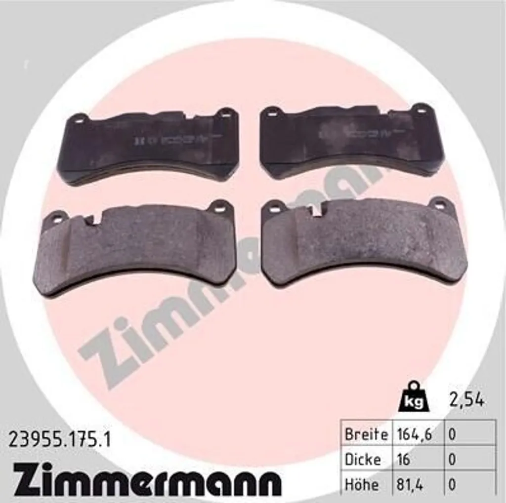 Plaquettes de frein haute performance Zimmermann pour Mercedes SLK