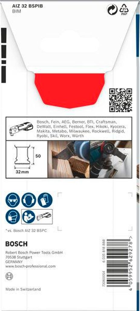 PRO AIZ 32 BSPIB Blatt für Multifunktionswerkzeuge, 32 x 50 mm