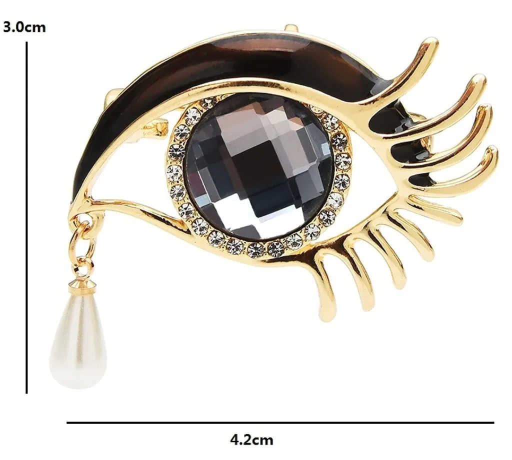 Offerta Spilla Camerazar Angel Eye Argento Perla e Zirconi - Top Quality - 5