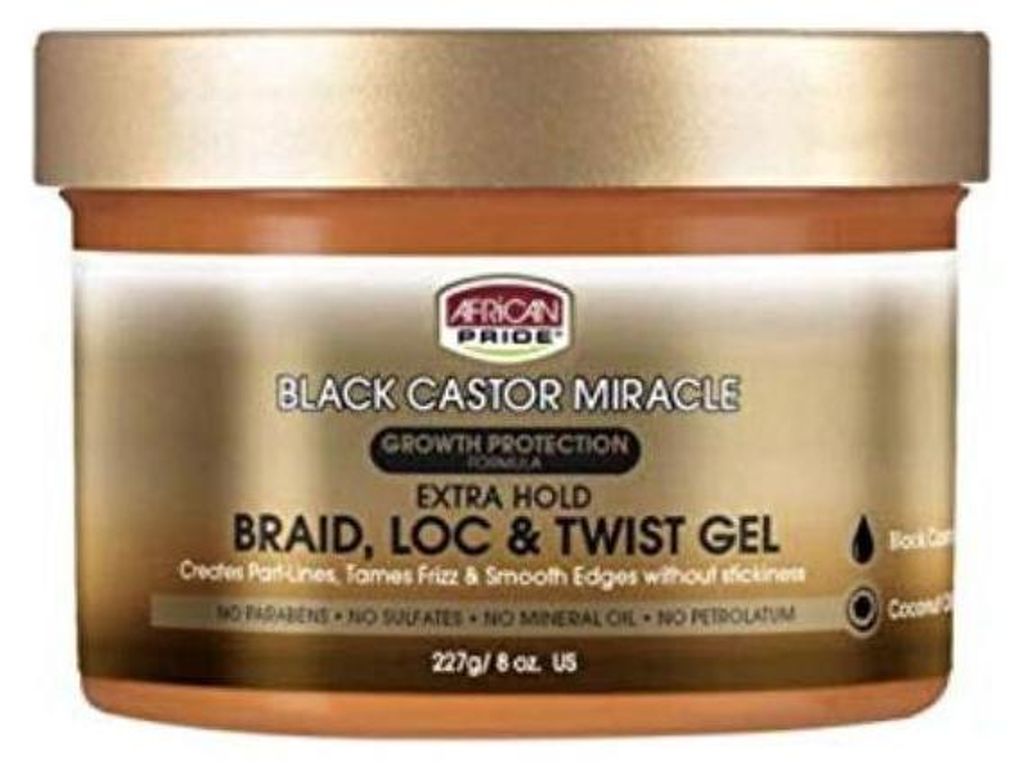 African Pride Black Castor Miracle Gel für Zöpfe, Produktbild 
