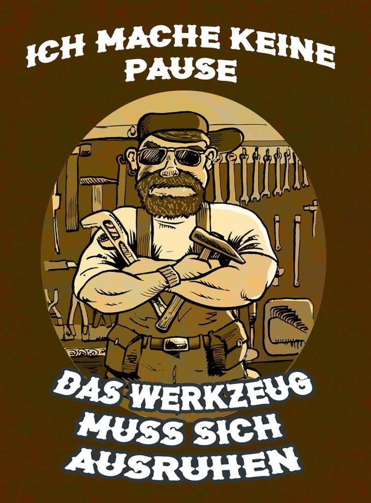 vianmo Holzschild 40x30 cm ich mache keine Pause Werkzeug