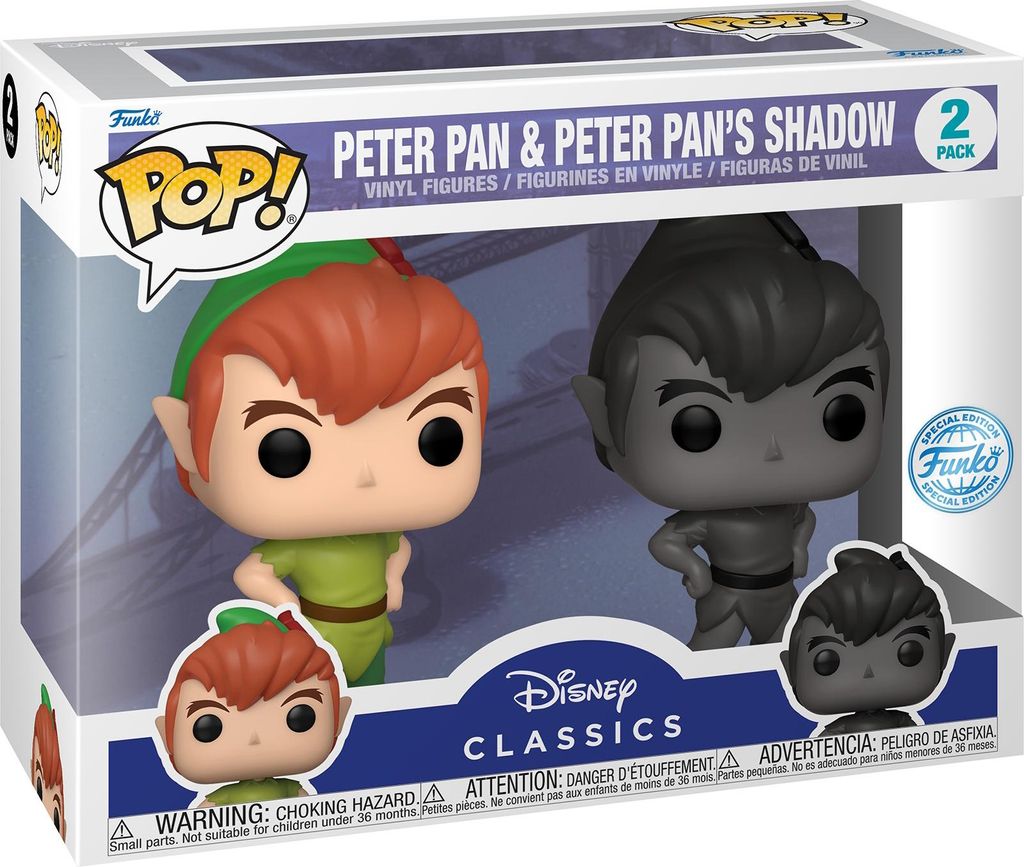 Disney Classics - Peter Pan & Peter Pan's Shadow Special Edition - Funko Pop! Vinyl Figur