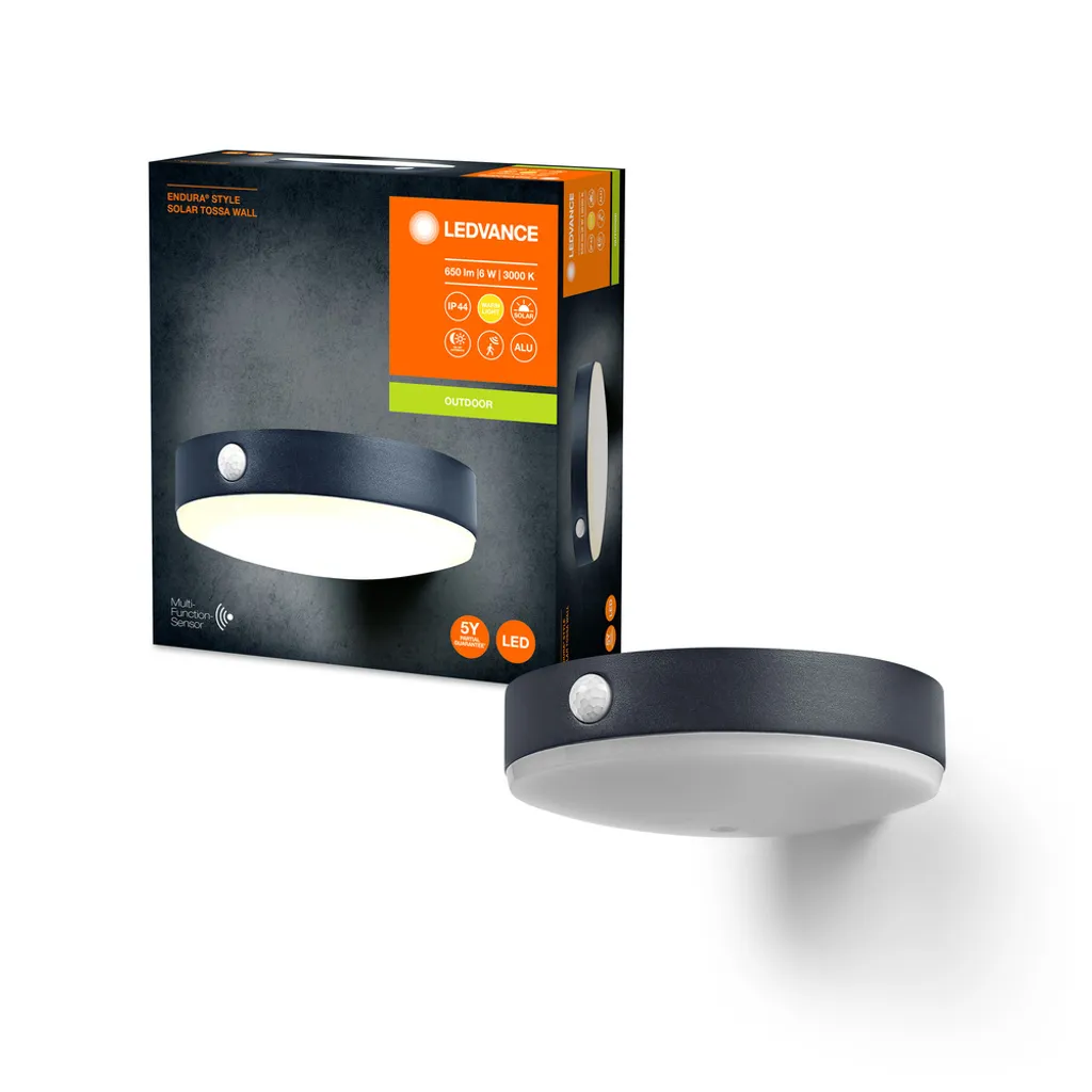 Lampe Solaire Murale Noire : Solution Éclairage Sans Branchement IP44