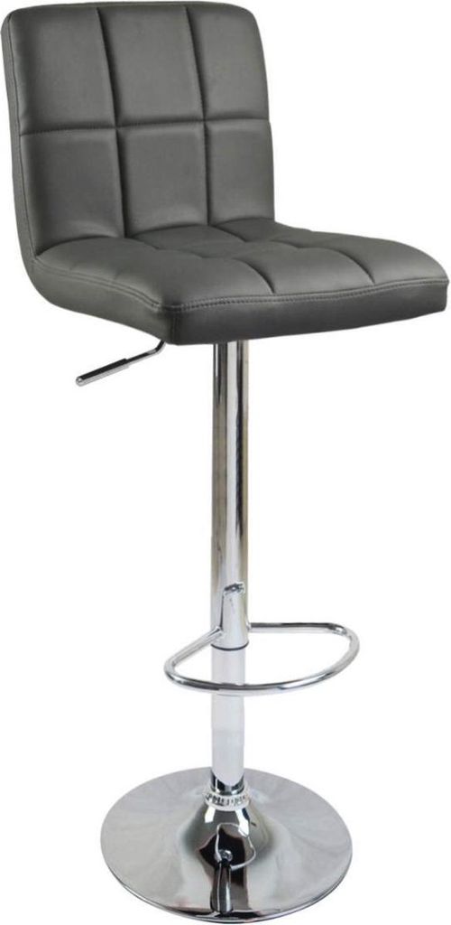 Barhocker Olaf – Weiß – Ergonomischer Barhocker mit hoher Rückenlehne – Höhenverstellbar – Küchen- und Barhocker – 1 Stück