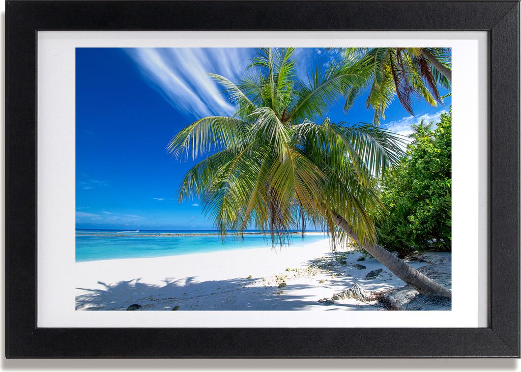 Bild 30x20 MDF-Rahmen, Wandkunst Tropischer Strand