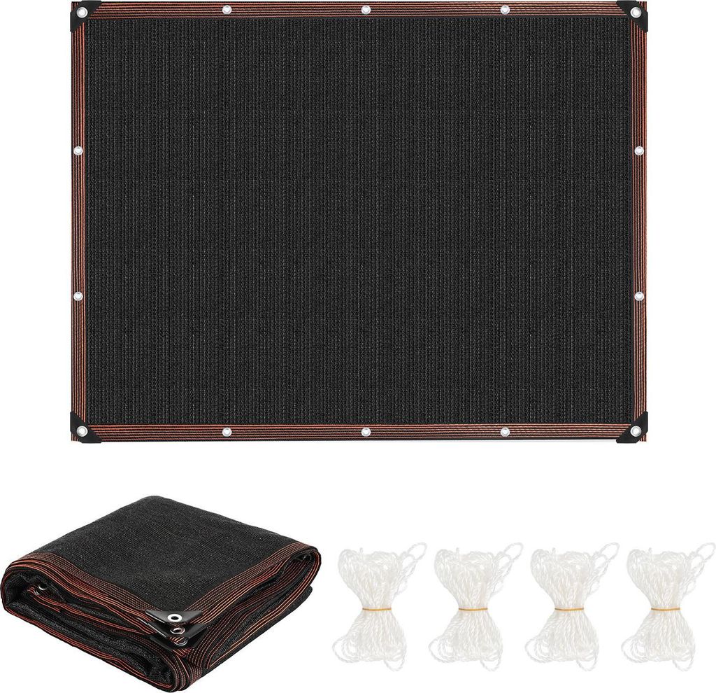 Faziango Schattiernetz 300x400 cm – Strapazierfähiges Sonnenschutznetz für Terrasse, Balkon & Garten schwarz