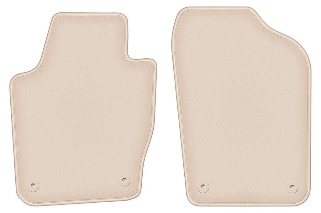 DURBAN Beige Velours-Fußmatten vorne für Skoda Fabia III Schrägheck, Kombi (2014-)