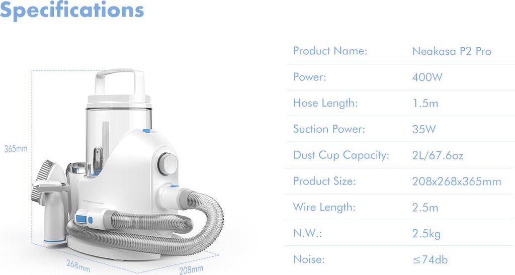 Haustierpflege Neakasa P2 Pro 5-in-1 Grooming Kit Pet Dryer Produktbild 19
