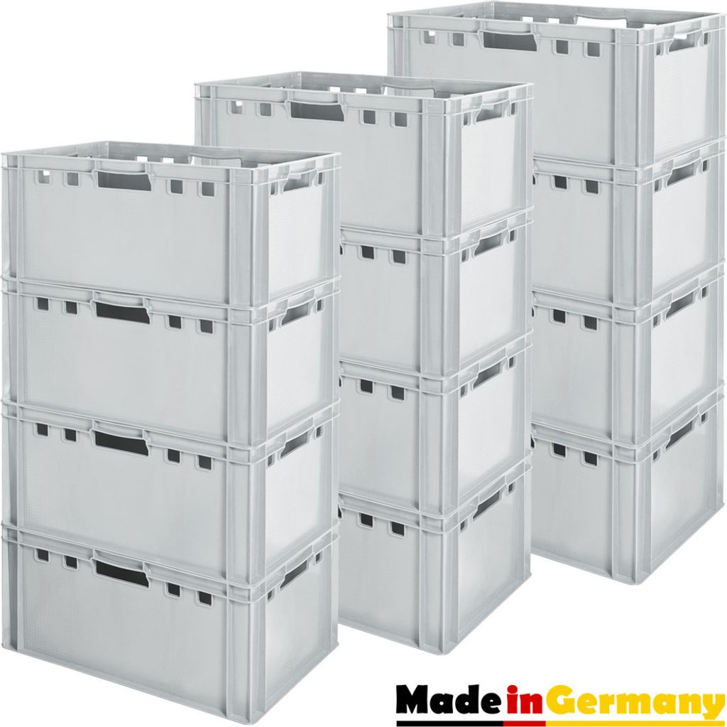 Fleischkiste E3 Fleischkiste Grau Fleischerkiste Fleischkisten Kiste Fleischkiste Eurobox Lebensmittelecht 60 x 40 Metzgerkiste Auswahl Kingpower, ...