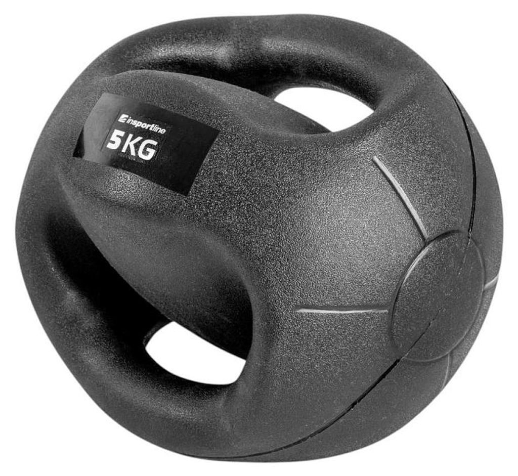 Insportline Medizinball mit Griffen Grab Me 5 kg