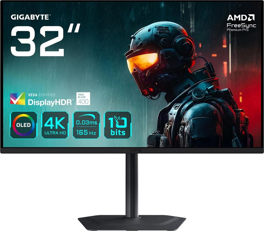 GIGABYTE MO32U 31,5" OLED 4K UHD Gaming Monitor - 3840 x Produktbild 