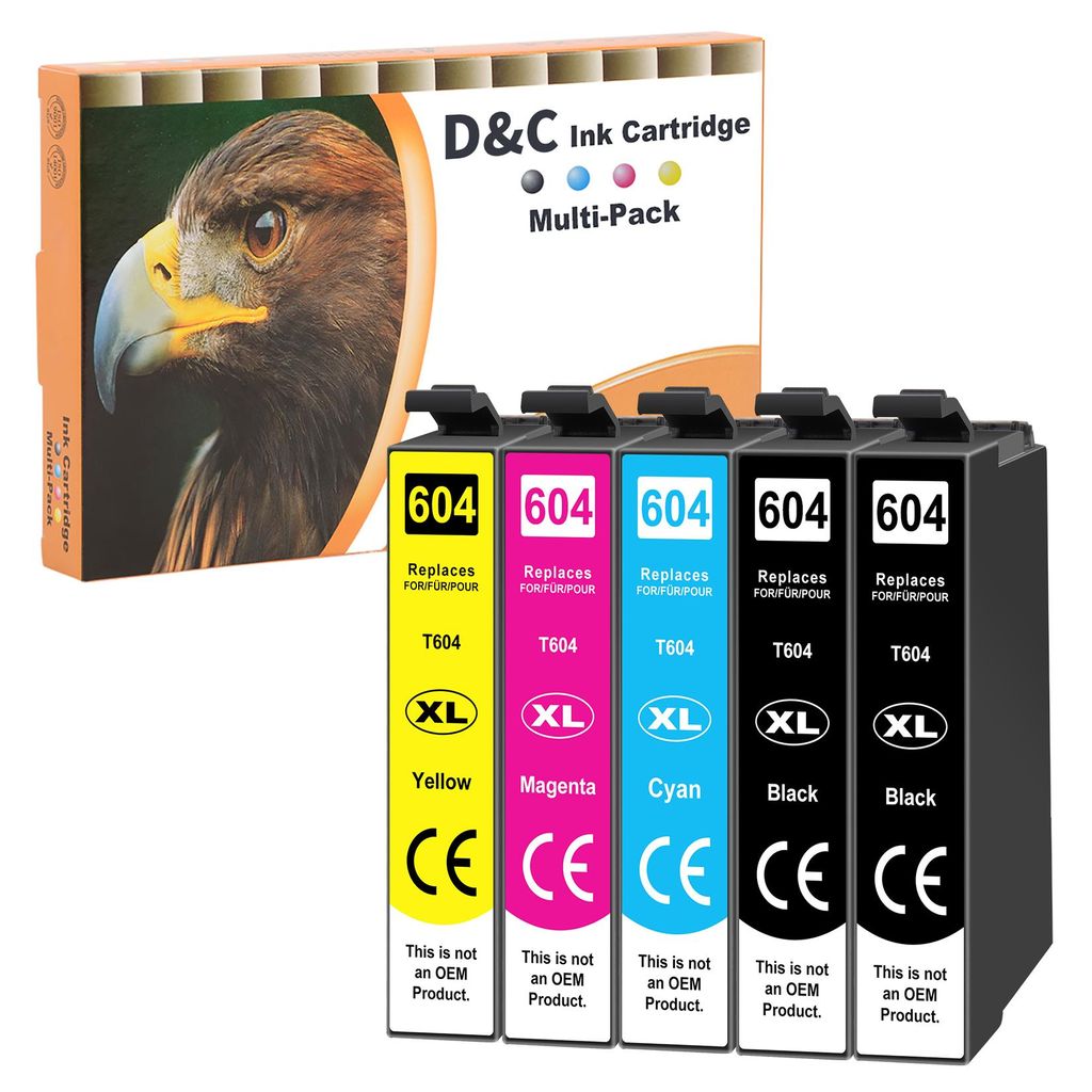 D&C 5x 604XL Druckerpatronen für Epson 604 XL Patronen Produktbild 