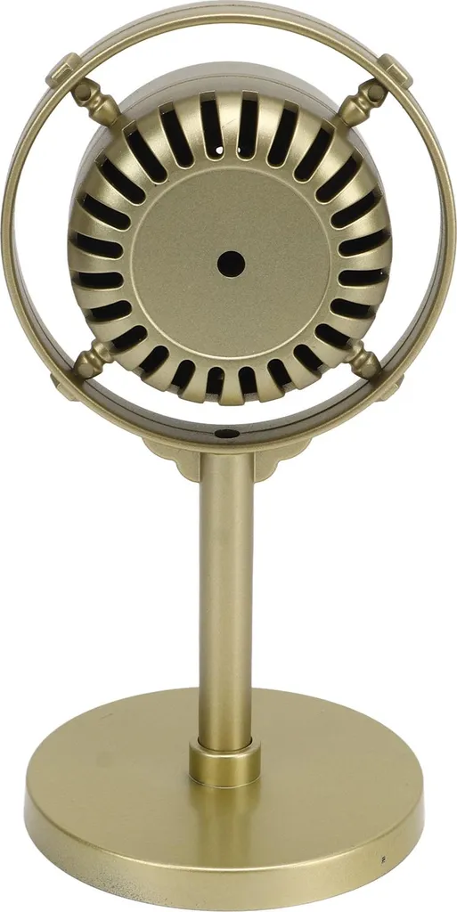 Microfono vintage retrò modello finto in plastica classico per la fotografia di scena oro