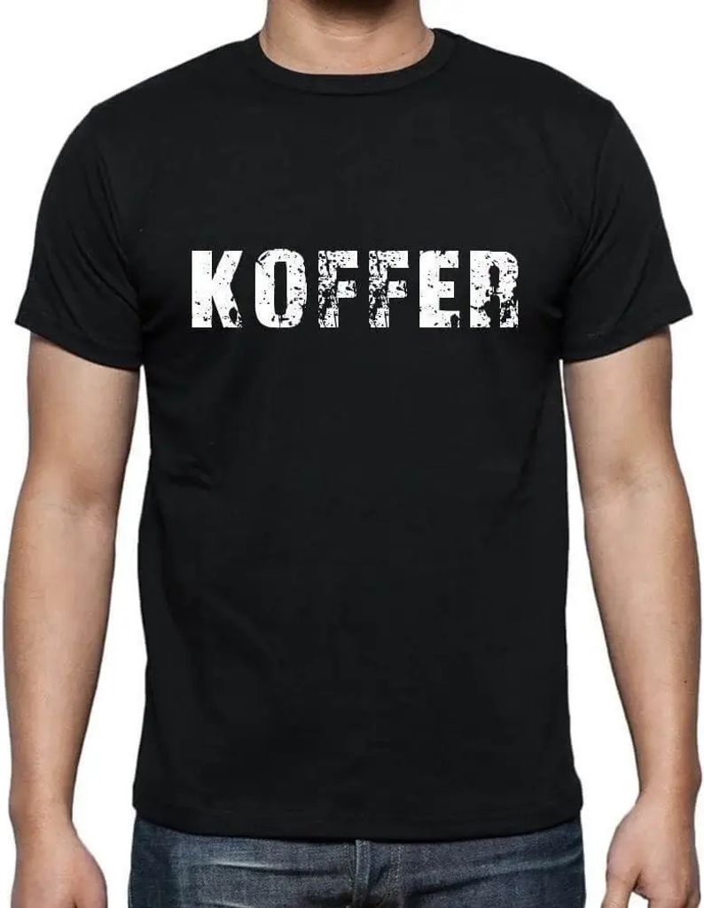 Herren Grafik T-Shirt Koffer Öko-Verantwortlich Vintage Jahrgang Kurzarm Lustige Druck Geburtstag Geschenk Mann