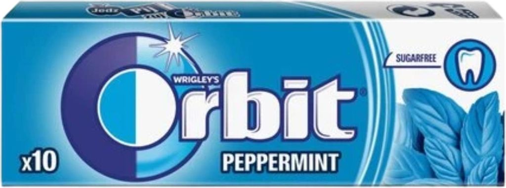 Guma do żucia Orbit Peppermint bez cukru 10 drażetek Obrázek produktu 