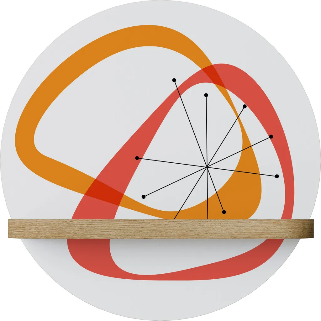 Optimisez votre décoration murale avec cette étagère ronde 34x34 cm - 2