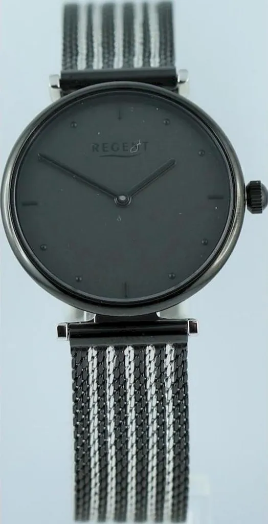 Montre Regent 2252506 pour Femme - Boîtier Acier et Bracelet Cuir Noir