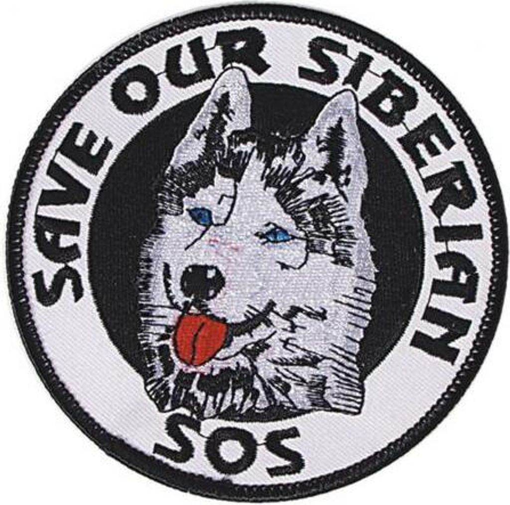 Aufnäher rund Ø 10 cm - Husky - 04520 - patches Stick Applikation