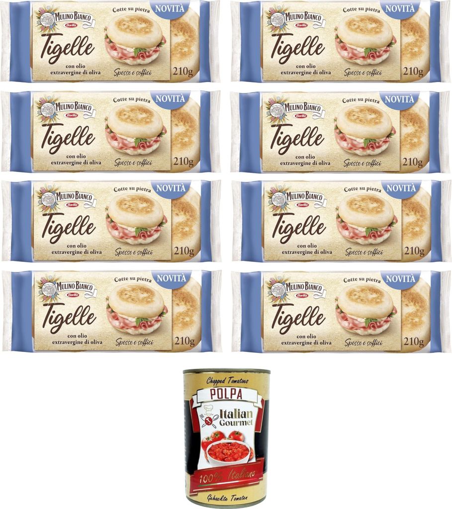 Mulino Bianco Tigelle mit nativem Olivenöl extra und Produktbild 