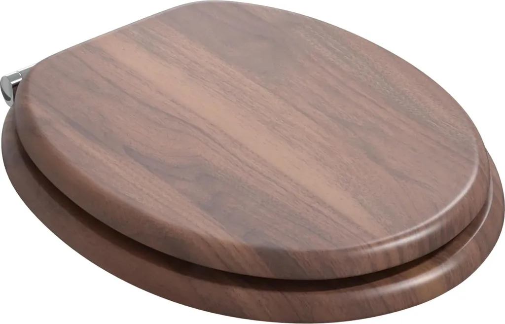 vidaXL Sedile WC Marrone 44x38 cm in MDF | Copriwater Universale Robusto