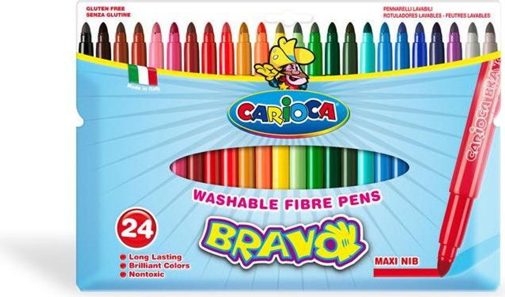 Carioca Bravo Filzstift Extradick Mehrfarbig 24 Stück(e)