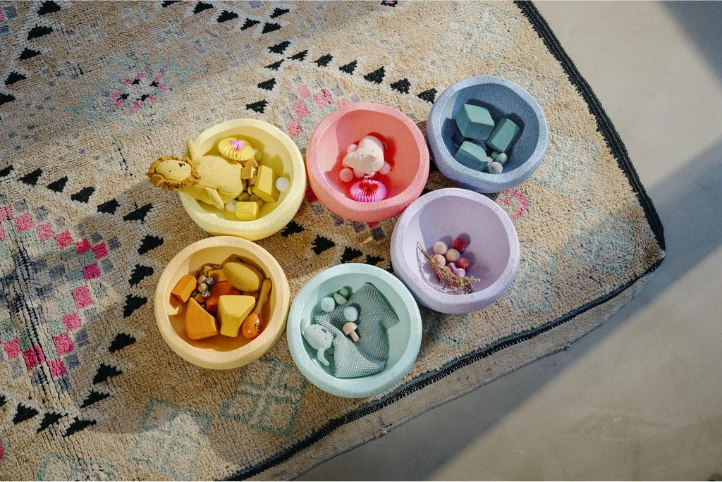 Ensemble de 6 pierres de parcours d'équilibre WePlay® «Rainbow River