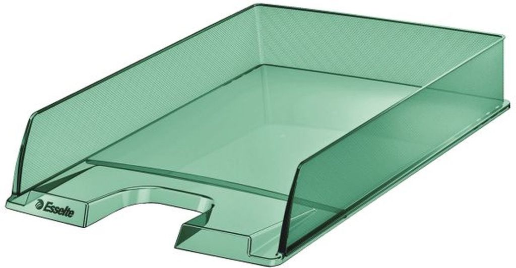 Briefkorb Colour'Ice A4 PS transparent grün Packung mit 10 Stück