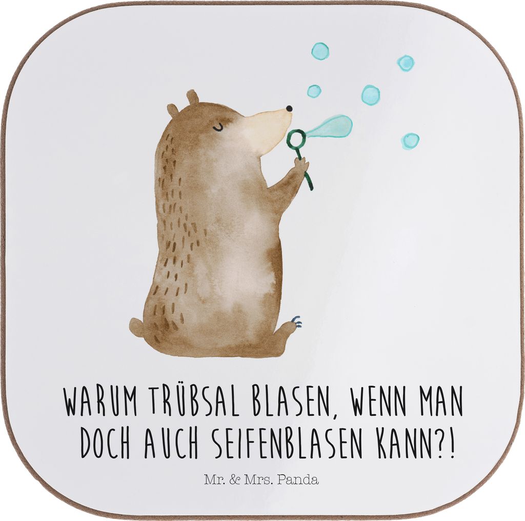 Mr. & Mrs. Panda Untersetzer für Gläser Bär Seifenblasen - Produktbild 